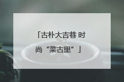 古朴大吉巷 时尚“菜古里”