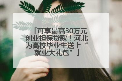 可享最高30万元创业担保贷款！河北为高校毕业生送上“就业大礼包”