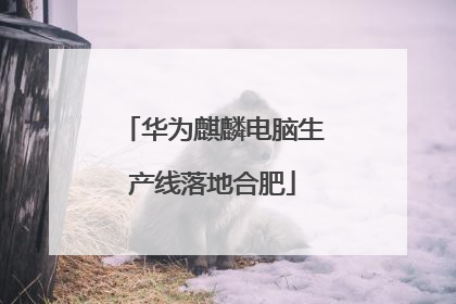 华为麒麟电脑生产线落地合肥