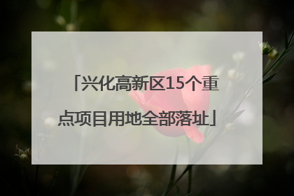 兴化高新区15个重点项目用地全部落址