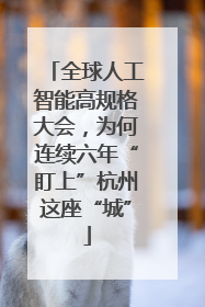 全球人工智能高规格大会，为何连续六年“盯上”杭州这座“城”
