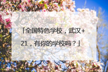 全国特色学校，武汉+21，有你的学校吗？