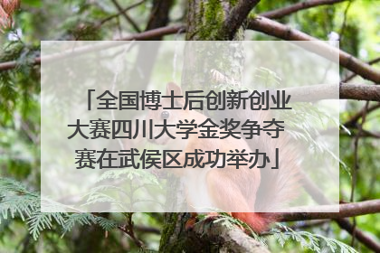 全国博士后创新创业大赛四川大学金奖争夺赛在武侯区成功举办