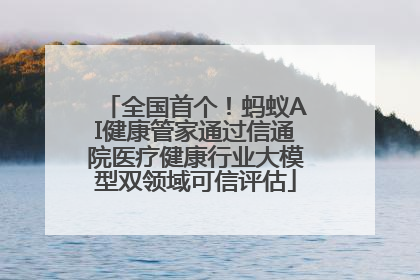 全国首个！蚂蚁AI健康管家通过信通院医疗健康行业大模型双领域可信评估