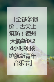 全链条锁价，舌尖上筑防！德州天衢新区24小时硬核护航新青年音乐节