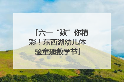六一“数”你精彩！东西湖幼儿体验童趣数学节