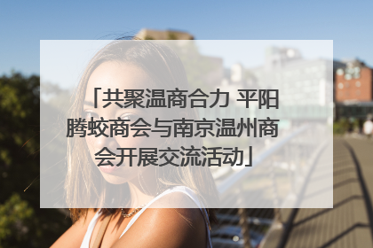 共聚温商合力 平阳腾蛟商会与南京温州商会开展交流活动