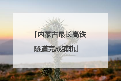 内蒙古最长高铁隧道完成铺轨