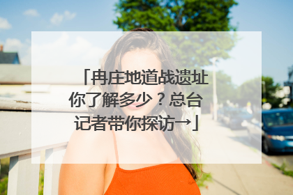 冉庄地道战遗址你了解多少？总台记者带你探访→