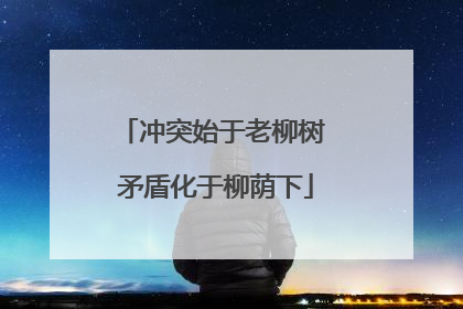 冲突始于老柳树 矛盾化于柳荫下