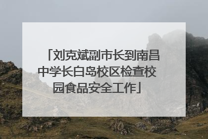 刘克斌副市长到南昌中学长白岛校区检查校园食品安全工作