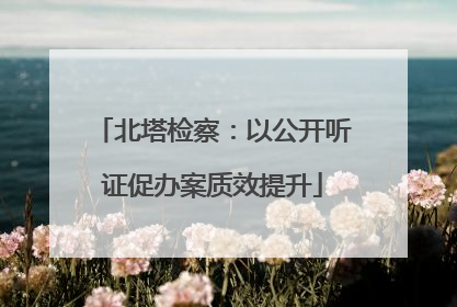 北塔检察：以公开听证促办案质效提升