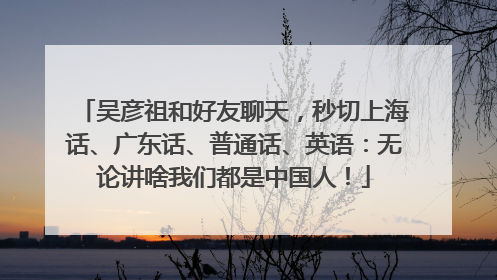 吴彦祖和好友聊天，秒切上海话、广东话、普通话、英语：无论讲啥我们都是中国人！