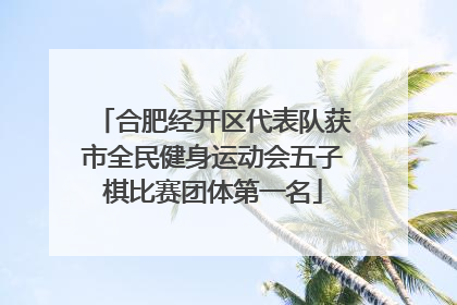 合肥经开区代表队获市全民健身运动会五子棋比赛团体第一名