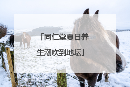 同仁堂夏日养生潮吹到地坛