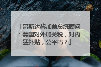 哥斯达黎加前总统顾问：美国对外加关税，对内猛补贴，公平吗？