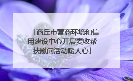 商丘市营商环境和信用建设中心开展麦收帮扶慰问活动暖人心