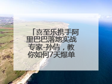 喜至乐携手阿里巴巴落地实战专家-孙倩，教你如何7天爆单逆袭跨境电商