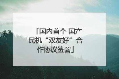 国内首个 国产民机“双友好”合作协议签署