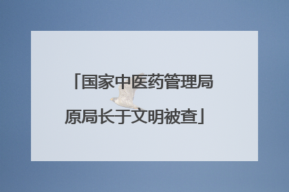 国家中医药管理局原局长于文明被查