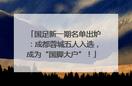 国足新一期名单出炉：成都蓉城五人入选，成为“国脚大户”！