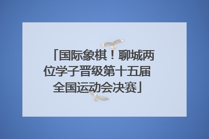 国际象棋！聊城两位学子晋级第十五届全国运动会决赛