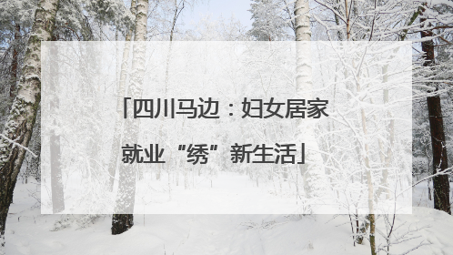 四川马边：妇女居家就业“绣”新生活