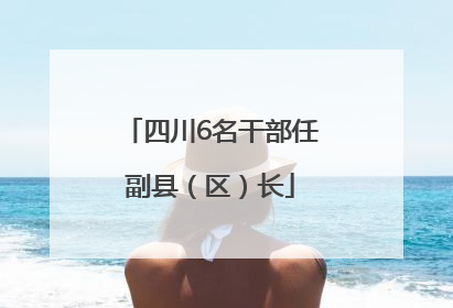 四川6名干部任副县（区）长