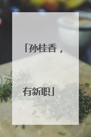孙桂香，有新职