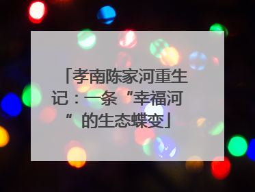 孝南陈家河重生记：一条“幸福河”的生态蝶变