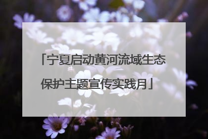 宁夏启动黄河流域生态保护主题宣传实践月