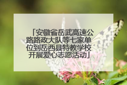 安徽省岳武高速公路路政大队等七家单位到岳西县特教学校开展爱心志愿活动
