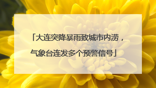 大连突降暴雨致城市内涝，气象台连发多个预警信号