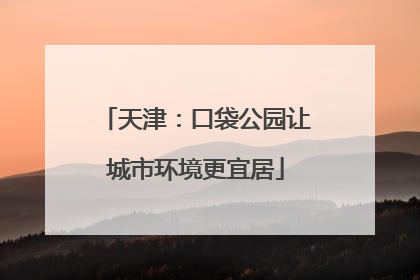 天津：口袋公园让城市环境更宜居