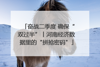 奋战二季度 确保“双过半”丨河南经济数据里的“拼抢密码”