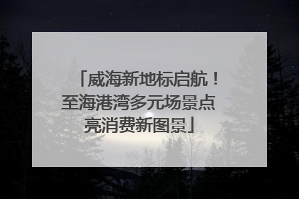 威海新地标启航！至海港湾多元场景点亮消费新图景