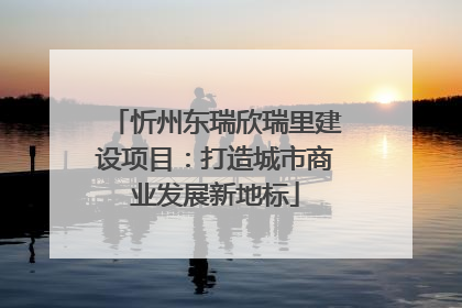忻州东瑞欣瑞里建设项目：打造城市商业发展新地标