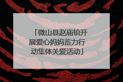 微山县赵庙镇开展爱心妈妈蓄力行动集体关爱活动