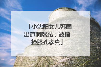 小沈阳女儿韩国出道照曝光，被指撞脸孔孝真