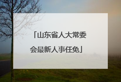山东省人大常委会最新人事任免