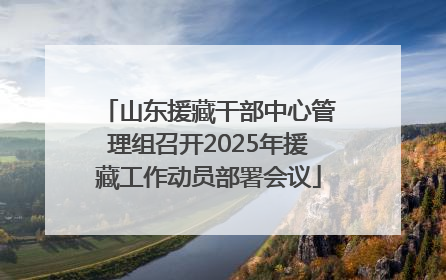 山东援藏干部中心管理组召开2025年援藏工作动员部署会议