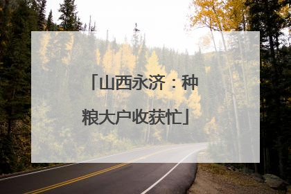 山西永济：种粮大户收获忙