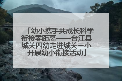 幼小携手共成长科学衔接零距离——台江县城关四幼走进城关三小开展幼小衔接活动