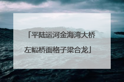 平陆运河金海湾大桥左幅桥面格子梁合龙