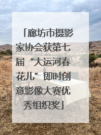 廊坊市摄影家协会获第七届“大运河春花儿”即时创意影像大赛优秀组织奖
