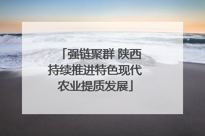 强链聚群 陕西持续推进特色现代农业提质发展