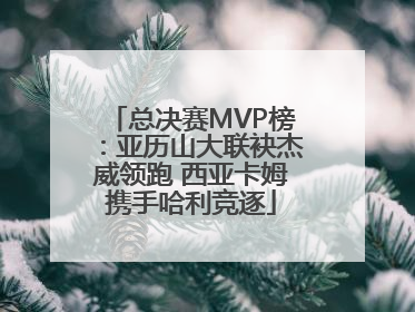 总决赛MVP榜：亚历山大联袂杰威领跑 西亚卡姆携手哈利竞逐