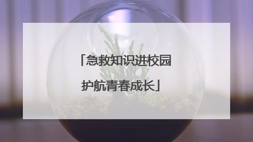 急救知识进校园 护航青春成长