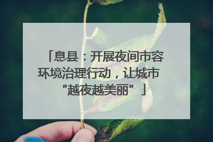 息县：开展夜间市容环境治理行动，让城市 “越夜越美丽”