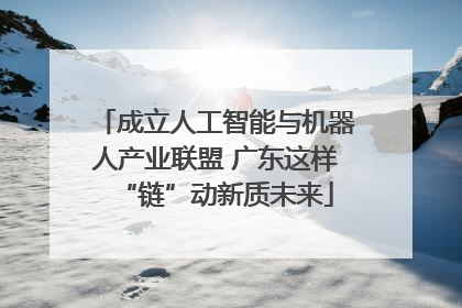 成立人工智能与机器人产业联盟 广东这样“链”动新质未来